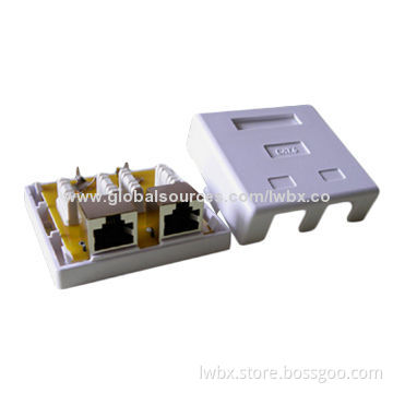 Cat.6 FTP Rj45 Surface Jack 2 Ports